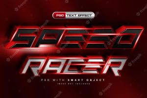 Speed racer text effect