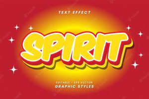 Spirit text effect with editable 3d letters