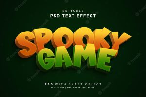 Spooky game text effect