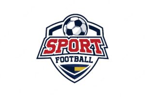 Sport ball badge logo template premium vector