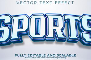 Sport text effect, editable basketball and football text style