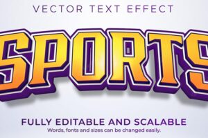 Sport text effect, editable basketball and football text style