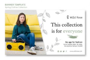 Spring clothes collection banner template
