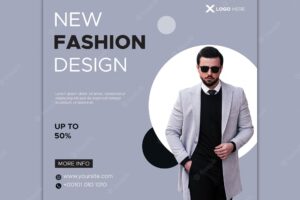 Squire fashion flyer template style design