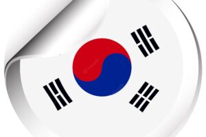 Sticker design for flag of south korea