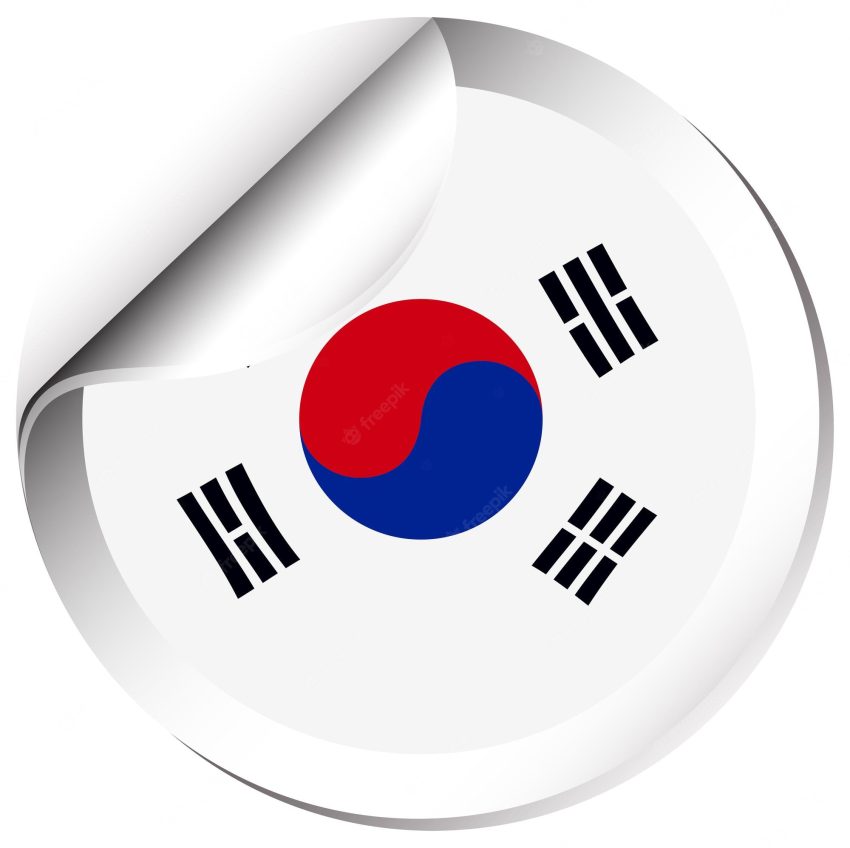 Sticker design for flag of south korea