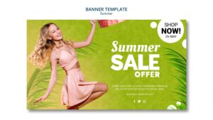 Summer sale banner template style