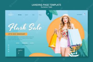 Summer sales landing page template