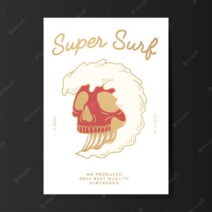 Super surf logo illustration