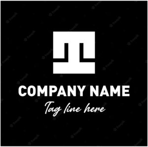 T monogram t company logo vector