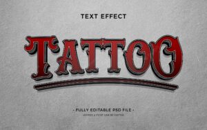 Tattoo text effect