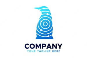Technology logo company design vector
