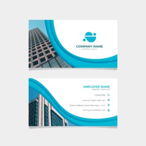 Template abstract business card with image