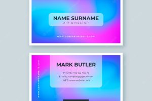 Template gradient business card