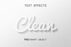 Text effect emboss smart object