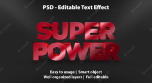 Text effect super power template