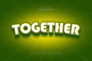 Together text style effect template