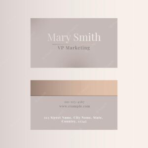 Top view on business card design template