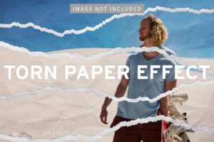 Torn paper image effect