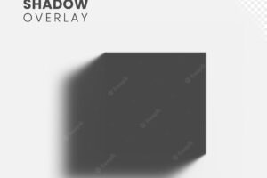 Transparent object drop shadow template