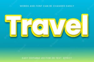 Travel text effects style