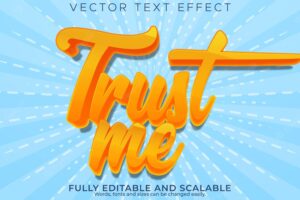 Trust text effect editable stylish and trendy text style