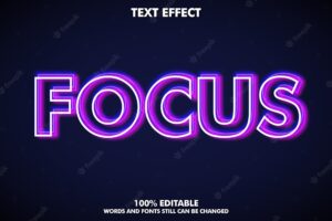 Unfocus shiny outline text effect