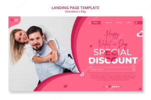 Valentine's day landing page template