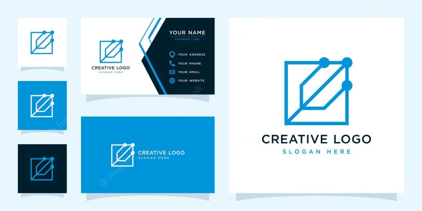 Vector graphic of technology logo design template