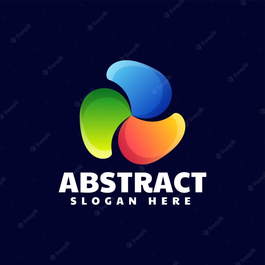 Vector logo illustration abstract gradient colorful style