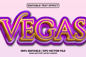 Vegas editable text effect