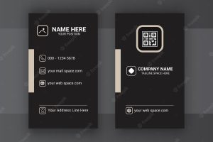 Vertical business card design high quality and standard template