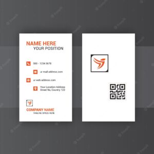 Vertical modern business card template design