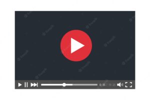 Video player vector illustration flat design on a white backgraund.
