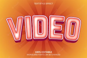 Video text style effect