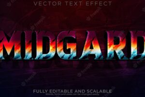 Viking text effect editable nordiv and scandinavian text style