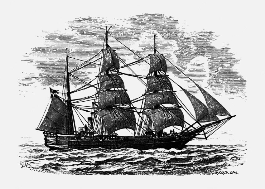Vintage ship illustration