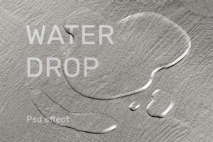 Water drop texture psd effect, easy overlay add-on