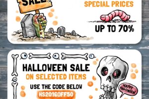 Watercolor banners of halloween deals