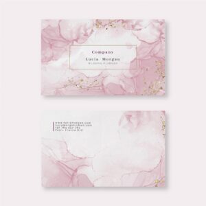 Watercolor company business card