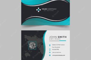 Wave business card template