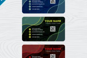 Wavy business card collection