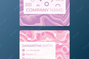 Wavy lines minimal business card template