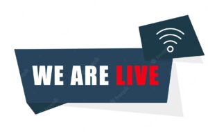 We are live. online broadcasting concept. live stream