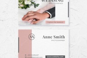 Wedding photography business card template