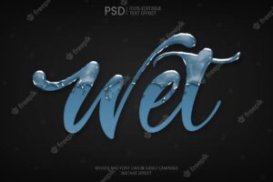 Wet text effect