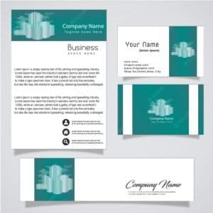 White business stationery