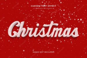White christmas 3d text style effect