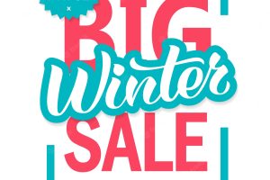 Winter sale banner  template for flyer, invitation, poster, web site. special offer, seasonal sale advertisment.
