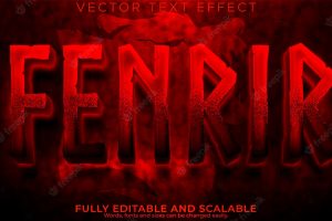 Wolf text effect editable fenrir and viking text style